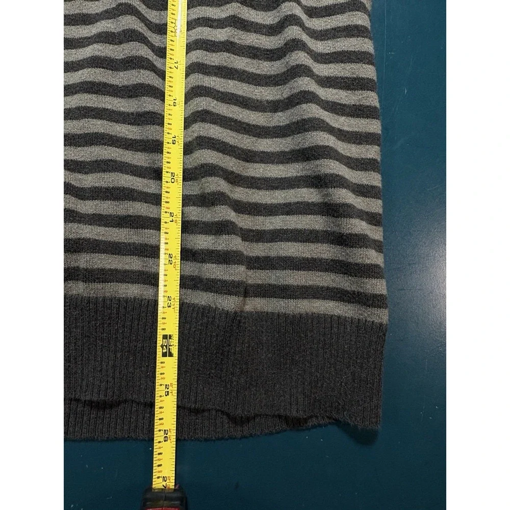 Banana Republic Sweater Men's Medium‎ Brown Striped Cotton Crewneck Pullover
